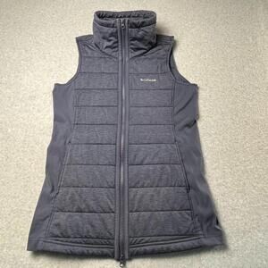 Columbia Omni-Wick Vest Women MEDIUM Place To Place Purple Quilted Insulate Blue